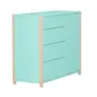 CÔMODA 4 GAVETAS/1 PORTA 1,07 M X 42 CM PIN PLAY - NATURAL WASHED/MENTA - Foto 22