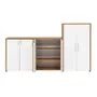 CONJUNTO C/3 ARMARIOS BOSS - OAK TAMMI/BRANCO - Foto 3