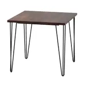 MESA DE JANTAR MESA 80 CM X 80 CM ZAHARA - PRETO/NOZES RÚSTICO - Foto 10