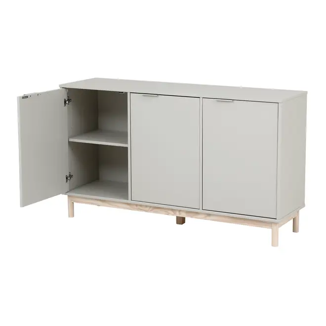 BUFFET 3 PORTAS 1,35 M X 38 CM SNAB - FLANDRES/NATURAL WASHED - Foto 6