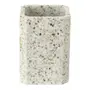PORTA-ESCOVA/PASTA TERRAZZO FUSION - BRANCO/ESTANHO - Foto 1