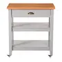 CARRINHO 1 GAVETA 80 CM X 45 CM NANCY - CINZA PROVENCE/AMÊNDOA - Foto 1