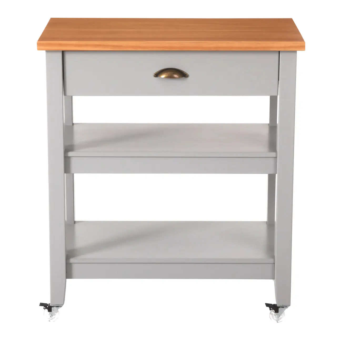 CARRINHO 1 GAVETA 80 CM X 45 CM NANCY - CINZA PROVENCE/AMÊNDOA - Foto 1