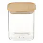 POTE 800 ML BAMBOO BORUS QUADRADO - INCOLOR/BAMBU - Foto 1