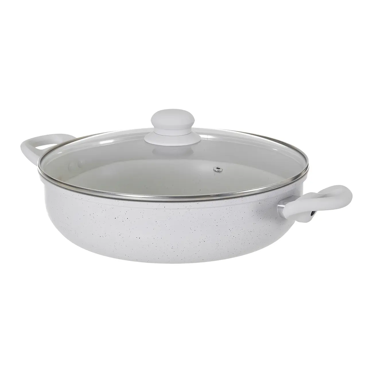PANELA INDUÇÃO WOK COM TAMPA 28 CM CHEF - OFF WHITE/INCOLOR - Foto 2