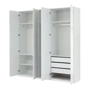 GUARDA-ROUPA DE CASAL 5 PORTAS 3 GAVETAS 45 MAXIMUS - BRANCO - Foto 10