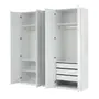GUARDA-ROUPA DE CASAL 5 PORTAS 3 GAVETAS 45 MAXIMUS - BRANCO - Foto 10