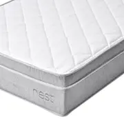 COLCHÃO SOLTEIRO COM MOLAS 88 CM X 1,88 M X 24 CM NEST - CINZA/BRANCO - Foto 4