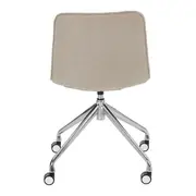 CADEIRA HOME OFFICE CONFIDENT - CROMADO/CAMELO - Foto 5