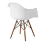 CADEIRA COM BRAÇOS EASY WOOD - FAIA/BRANCO - Foto 4