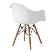 CADEIRA COM BRAÇOS EASY WOOD - FAIA/BRANCO - Foto 4