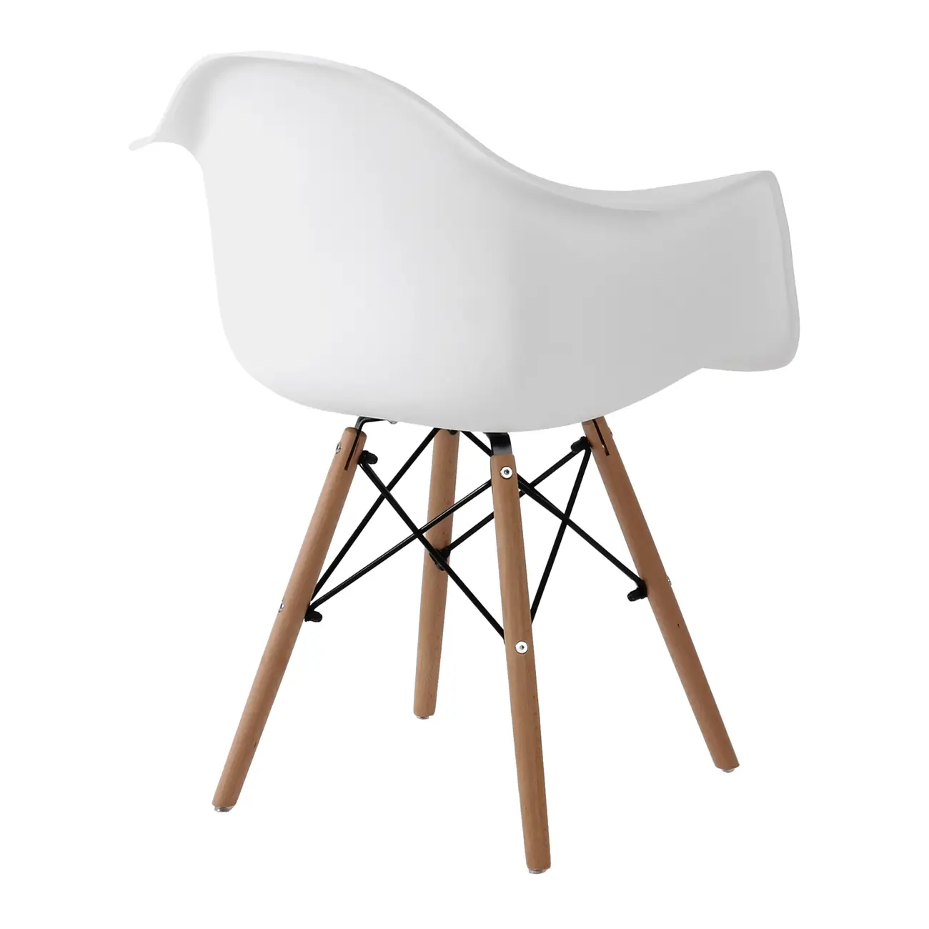 CADEIRA COM BRAÇOS EASY WOOD - FAIA/BRANCO - Foto 4