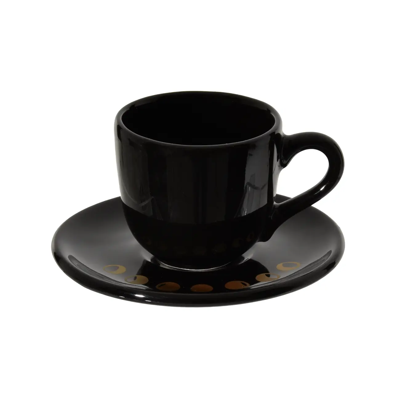 XÍCARA CAFÉ MYSTICAL - PRETO BRILHANTE/OURO - Foto 2