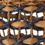 CESTO COM ALÇA 34 CM X 28 CM X 34 CM SUMELA - FIBRA CLARA/AZUL ESCURO - Foto 7