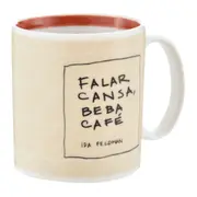 CANECA 350 ML IDA - FALAR CANSA - BEGE/PRETO - Foto 3