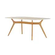 MESA DE JANTAR 1,80 M X 1 M ORGANIC - FREIJÓ/BRANCO - Foto 3