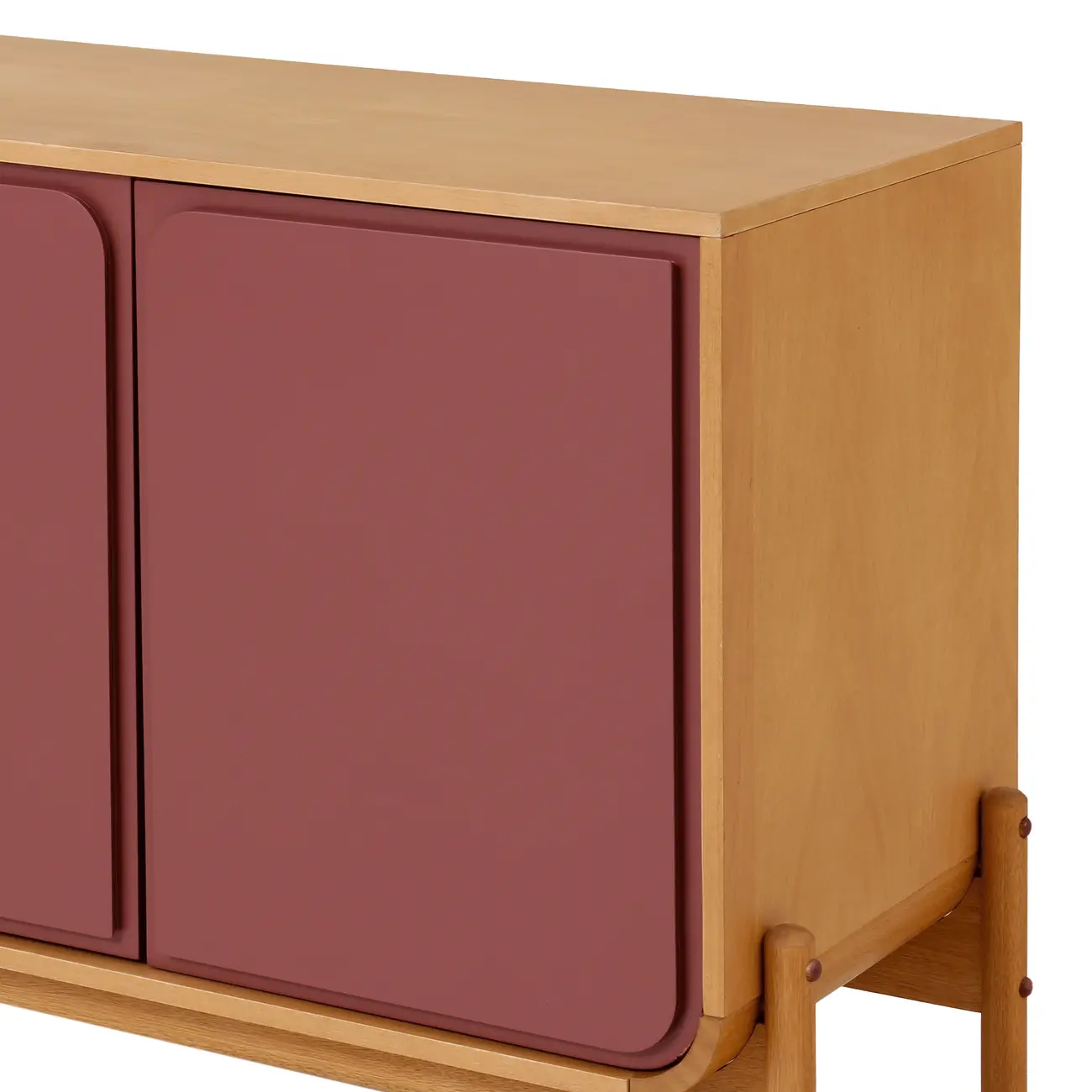 BUFFET 4 PORTAS 1,87 M X 45 CM ANTÚRIO - MACCHIATO/RODONITA - Foto 11