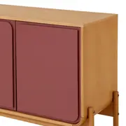 BUFFET 4 PORTAS 1,87 M X 45 CM ANTÚRIO - MACCHIATO/RODONITA - Foto 11
