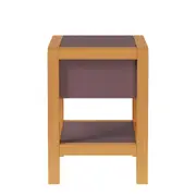 MESA DE CABECEIRA 1 GAVETA KANT - RUBY MOCHA/AMÊNDOA - Foto 10