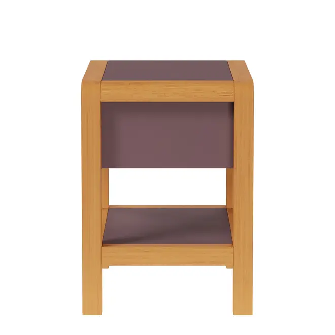 MESA DE CABECEIRA 1 GAVETA KANT - RUBY MOCHA/AMÊNDOA - Foto 10