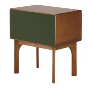 MESA DE CABECEIRA 2 GAVETAS BUARQUE - NOZES/MUSGO - Foto 4
