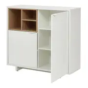 ARMÁRIO PARA ESCRITÓRIO MÉDIO 2 PORTAS ALETA - BRANCO/OAK TAMMI - Foto 7