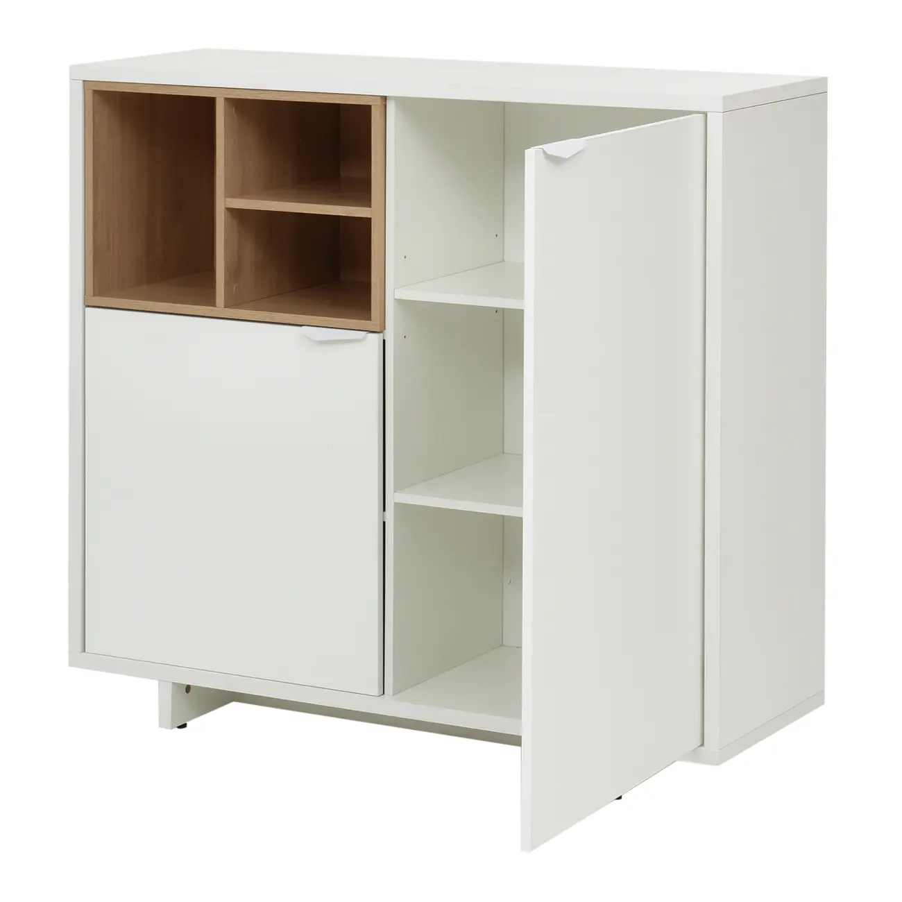ARMÁRIO PARA ESCRITÓRIO MÉDIO 2 PORTAS ALETA - BRANCO/OAK TAMMI - Foto 7