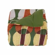 EDREDOM DUPLA-FACE SOLTEIRO 1,60 M X 2,40 M PAISAGISTA - MULTICOR/MUSGO - Foto 4
