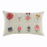 CAPA ALMOFADA 50 CM X 30 CM RÊVE - NATURAL/ROSA - Foto 1