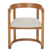 CADEIRA DE JANTAR COM BRAÇOS NIPOBOW - AMÊNDOA/NATURAL - Foto 1