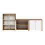  ESTANTE COM 2 ARMÁRIOS BAIXO BOSS - OAK TAMMI/BRANCO - Foto 3