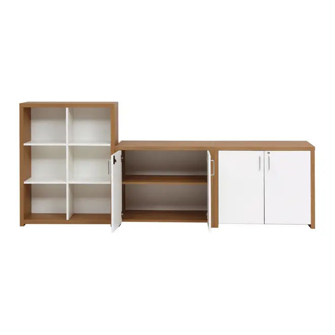 ESTANTE COM 2 ARMÁRIOS BAIXO BOSS - OAK TAMMI/BRANCO - Foto 3