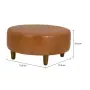 PUFF REDONDO 72 CM WESTERN - COURO NOZES - Foto 4
