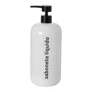 PORTA-SABONETE LÍQUIDO 1 L DAILY CARE - BRANCO/PRETO - Foto 1