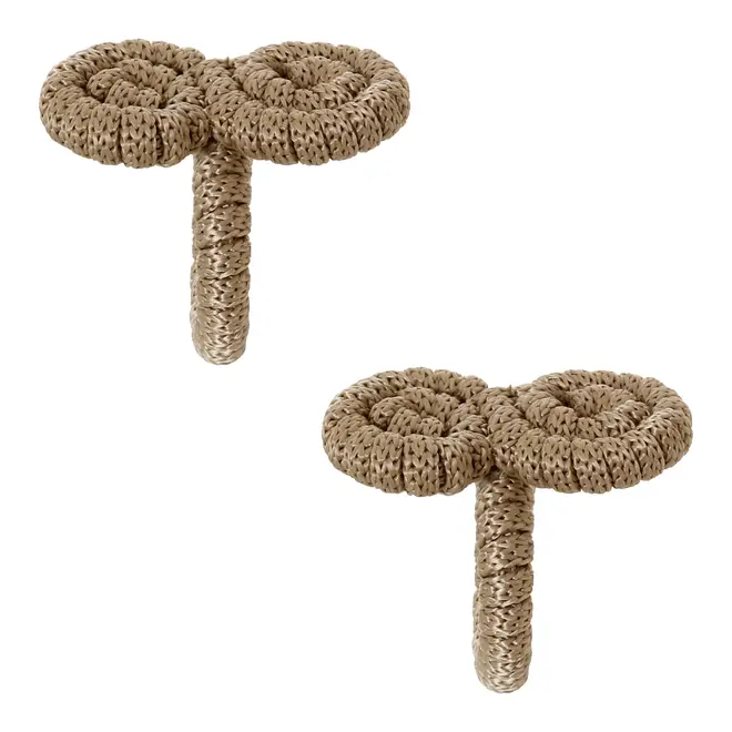 ARGOLA PARA GUARDANAPO CONJUNTO COM 2 PEÇAS ARABESCO - CAMELO - Foto 2
