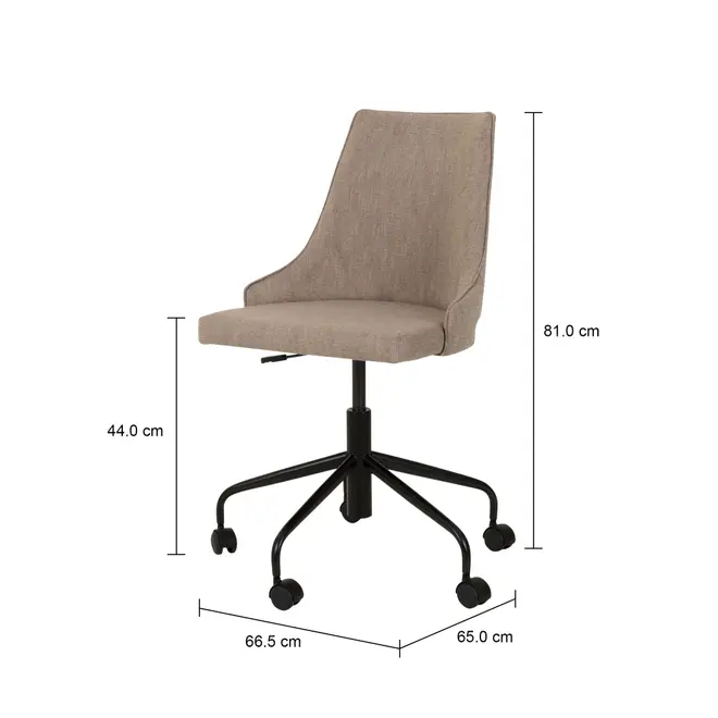 CADEIRA HOME OFFICE DANDY - PRETO/CAMELO - Foto 5