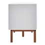 RACK 2 PORTAS/2 GAVETAS 1,90 M X 40 CM POINT - BRANCO/NOZES - Foto 5