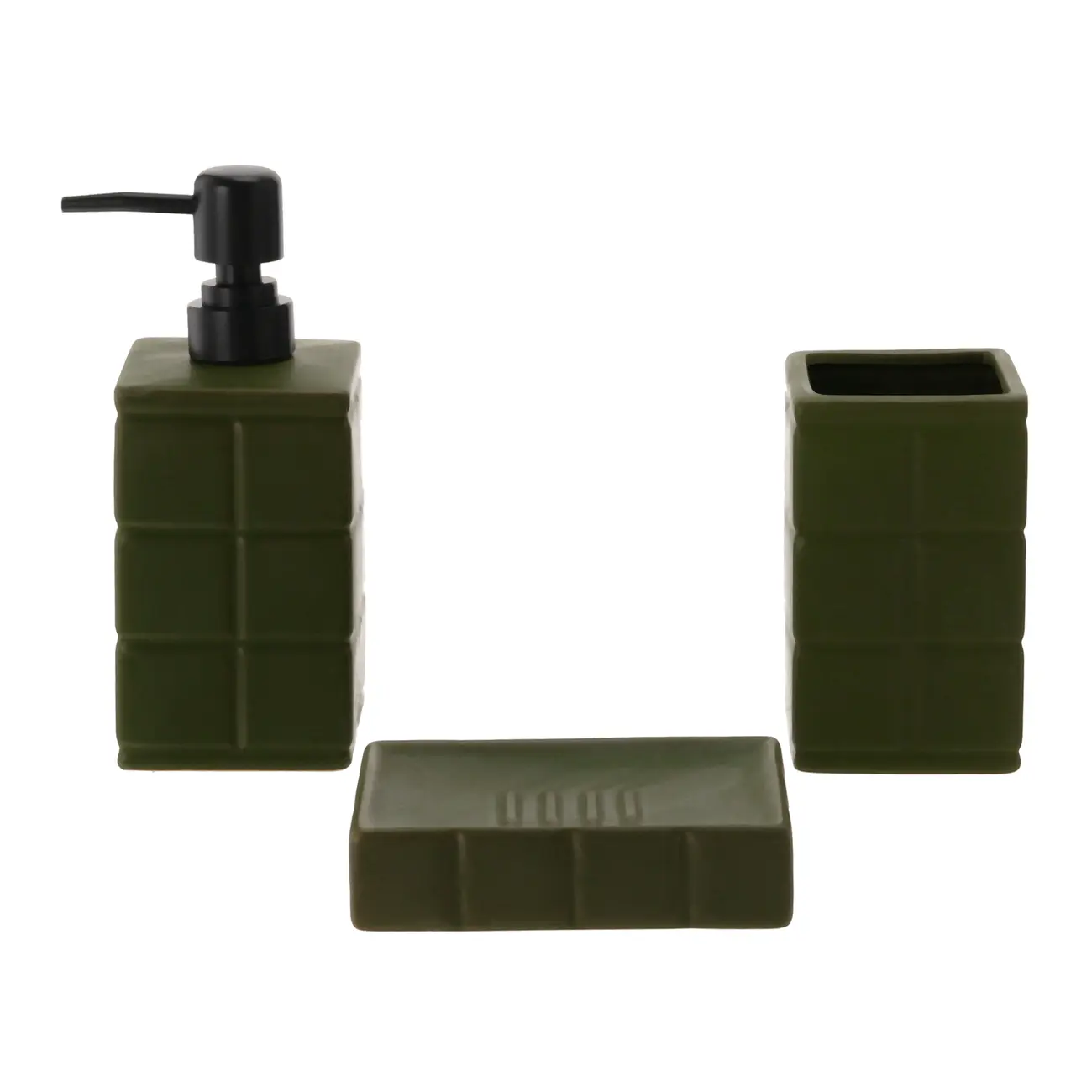 KIT PARA BANCADA 3 PEÇAS LADRILLE - MUSGO/PRETO - Foto 2