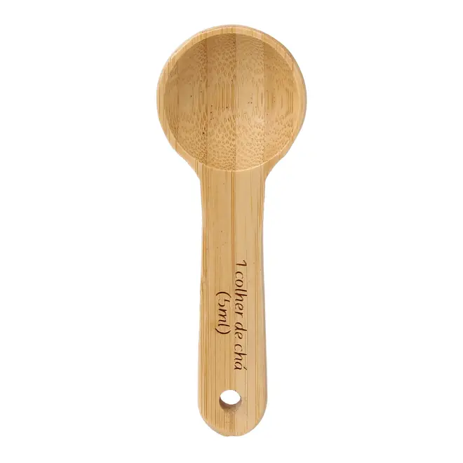 JOGO COM 5 COLHERES MEDIDORAS BAMBOO - BAMBU - Foto 4