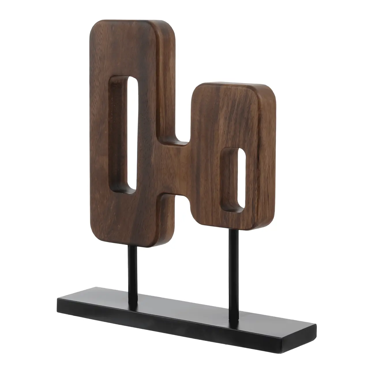 ADORNO MESA 40 CM IPANEMA - NOZES/PRETO - Foto 2
