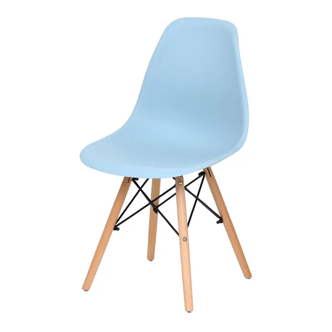 CADEIRA DE COZINHA EASY WOOD - FAIA/AZUL CLARO - Foto 1