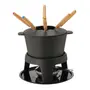KIT PARA FONDUE 11 PEÇAS VERBIER - PRETO/BAMBU - Foto 1