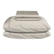 JOGO DE CAMA KING 4 PEÇAS HIGH-SATIN - BEGE - Foto 1