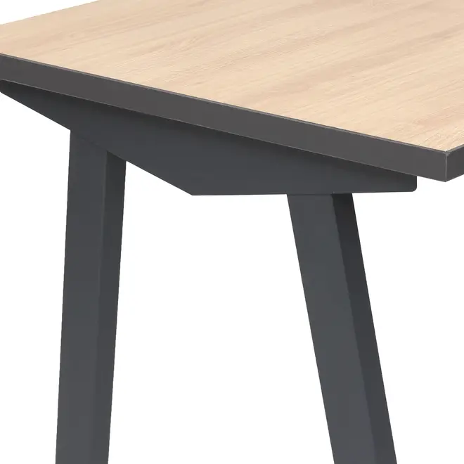MESA COM BALCÃO 1 PORTA BASCULANTE/1 GAVETA 1,60 M X 1,60 M ALETA - KONKRET/OAK TAMMI - Foto 12