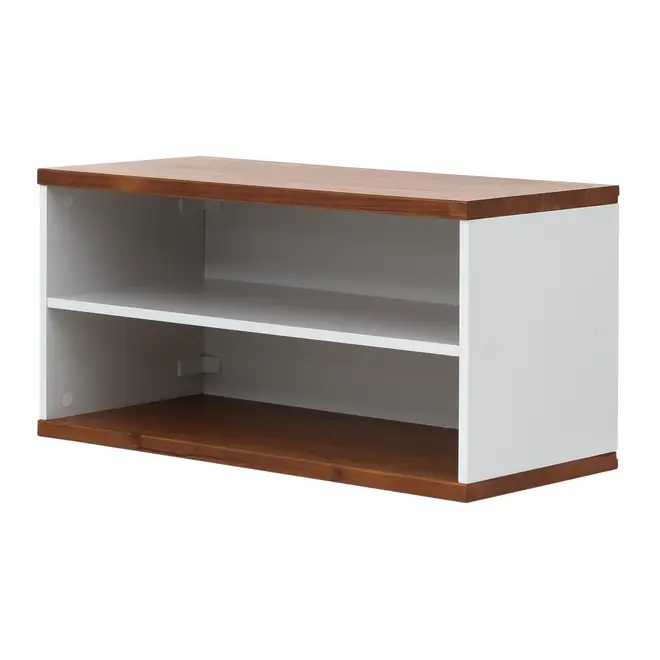 NICHO AÉREO PARA COZINHA 40 CM X 80 CM X 35 CM POAH - BRANCO/NOZES - Foto 2
