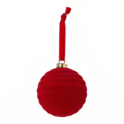 PINGENTE BOLA CORDA 8 CM SANTA ROCKS C/2 - VERMELHO - Foto 4