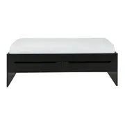CAMA DE SOLTEIRO ALTA COM 2 GAVETAS 88 CM JOKER - PRETO - Foto 4