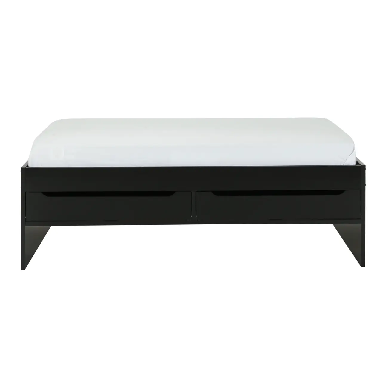 CAMA DE SOLTEIRO ALTA COM 2 GAVETAS 88 CM JOKER - PRETO - Foto 4