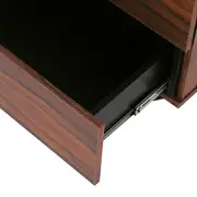 MESA DE CABECEIRA 2 GAVETAS HEPTA - PAU FERRO/PRETO - Foto 7