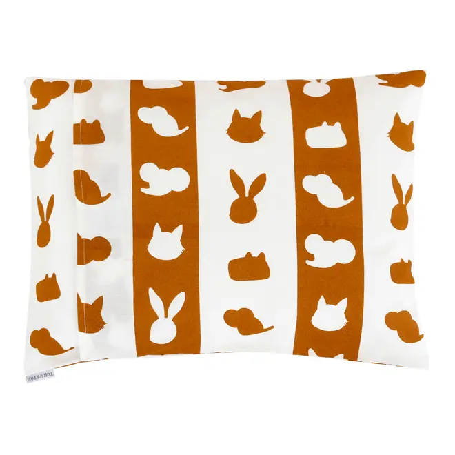 KIT COM 3 FRONHAS INFANTIL 30 CM X 40 CM FEIRA DOS BICHOS - OFF WHITE/CASCA DE URUCUM - Foto 4